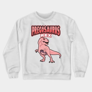 'Pregosaurus Dinosaur' Funny Pregnant Gift Crewneck Sweatshirt